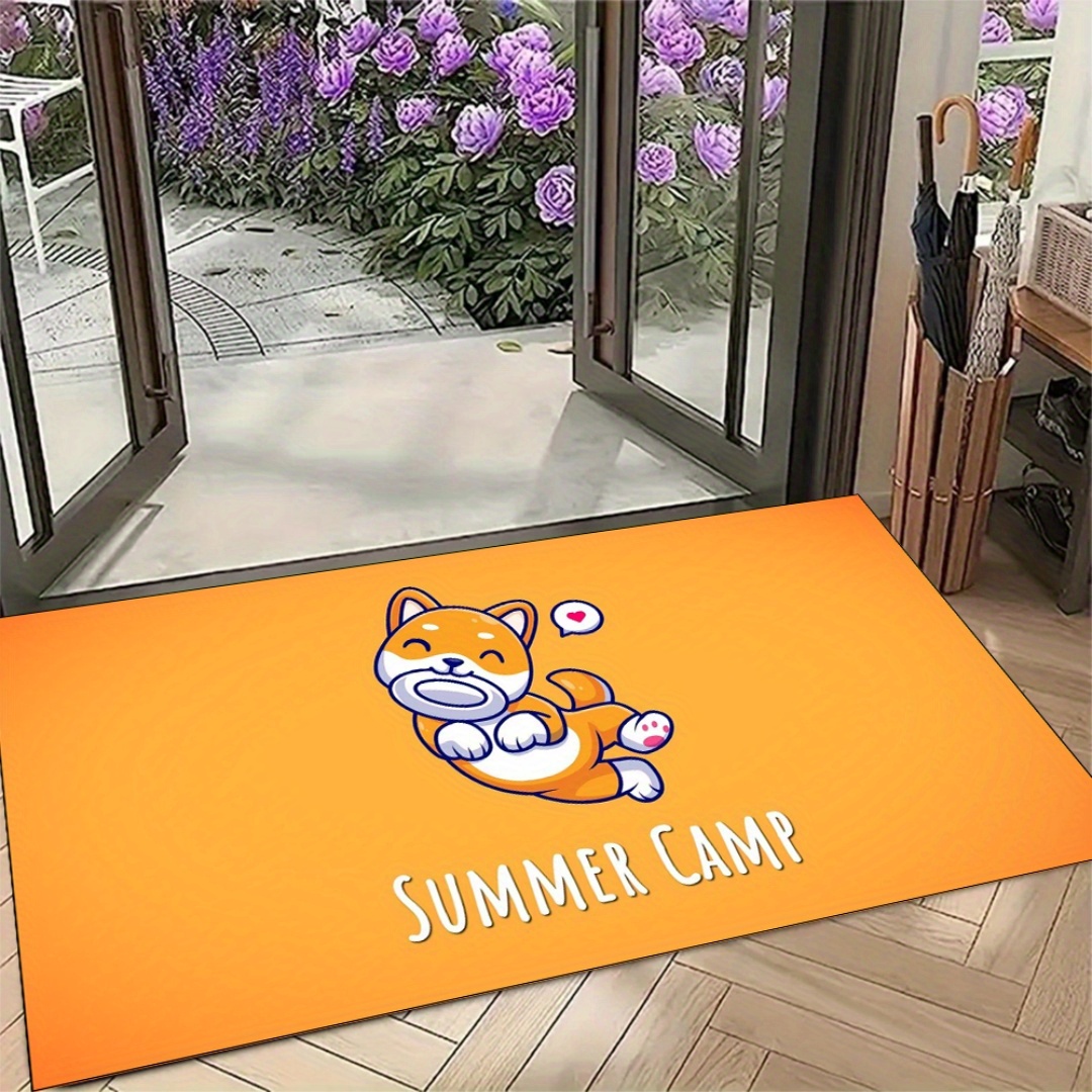 Home Textiles Images - Vloermat met schattige cartoonafbeelding van corgi