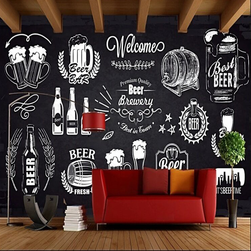 Home Textiles Images - Eenvoudige handgeschilderde bier gepersonaliseerde bar en