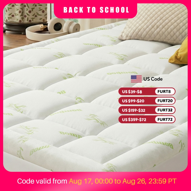 Memory Foam Topper - MCQ 400g Bamboe Viscose Afgeleide Zachte