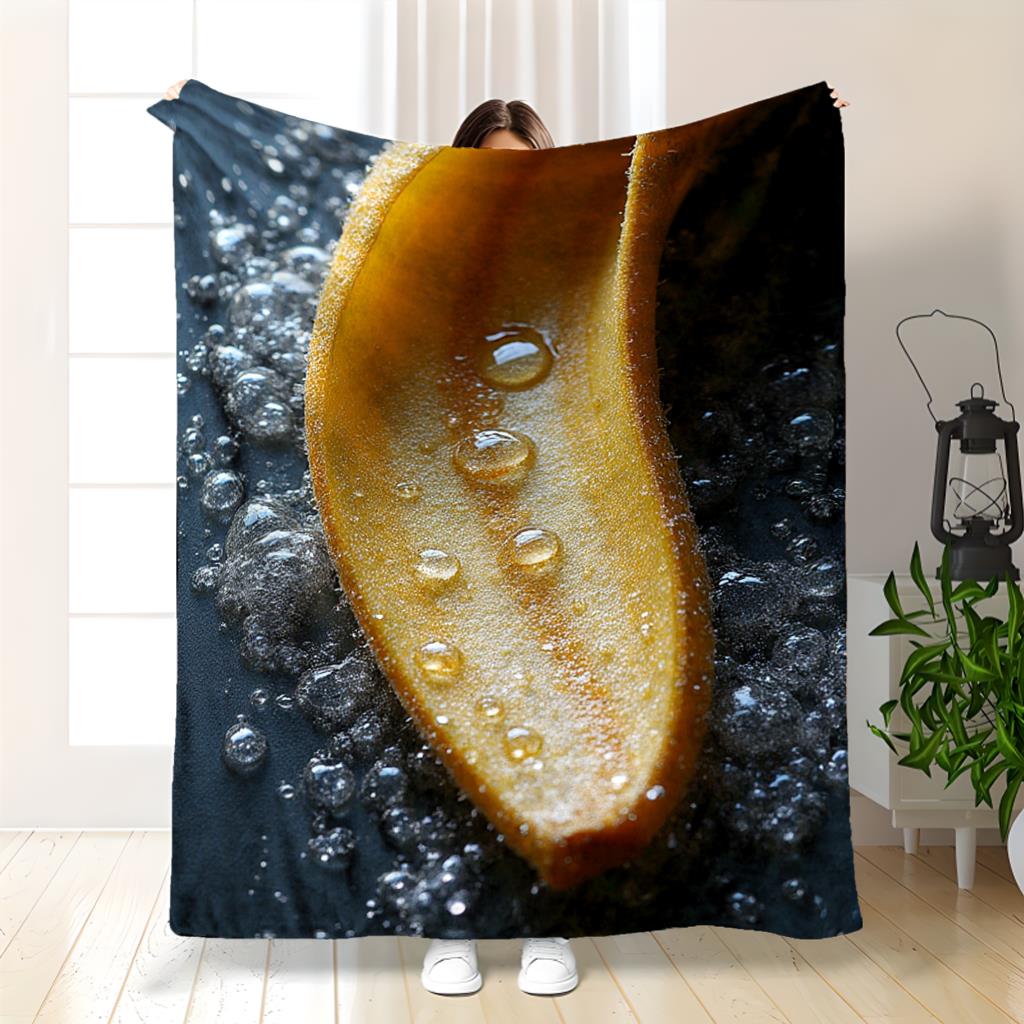 Home Textiles Images - Natuurlijke macrobediening van bananen Flanel bedrukte