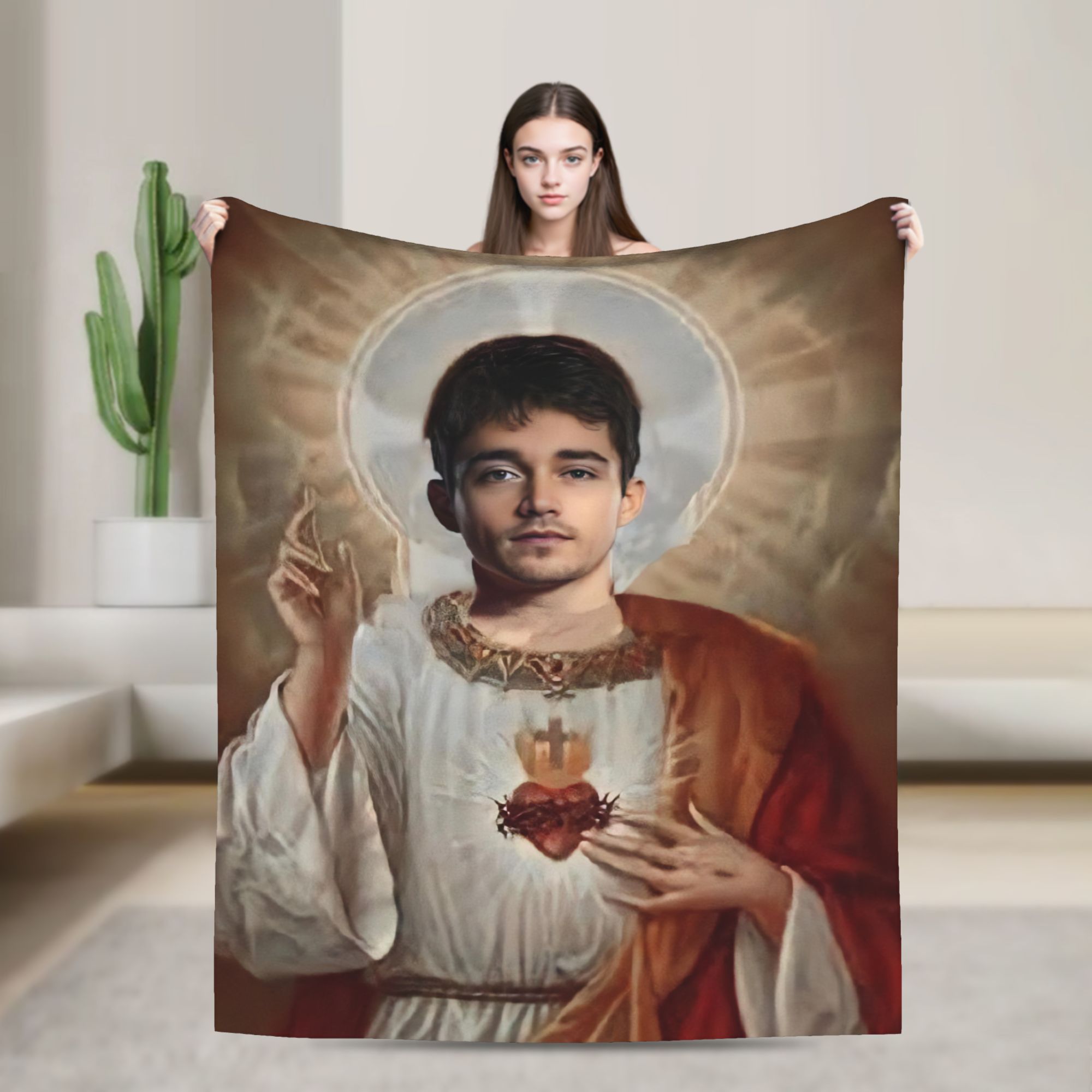 Grappig beeld van Jezus Flanel - Home Textiles Images recensie en prijs
